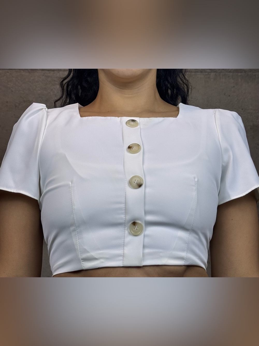 Chicwish Women's Puff Sleeve Crop Top